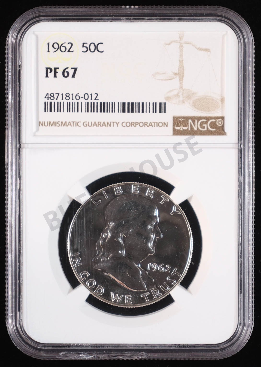 1962 Franklin Half Dollar, Proof — PF67 NGC