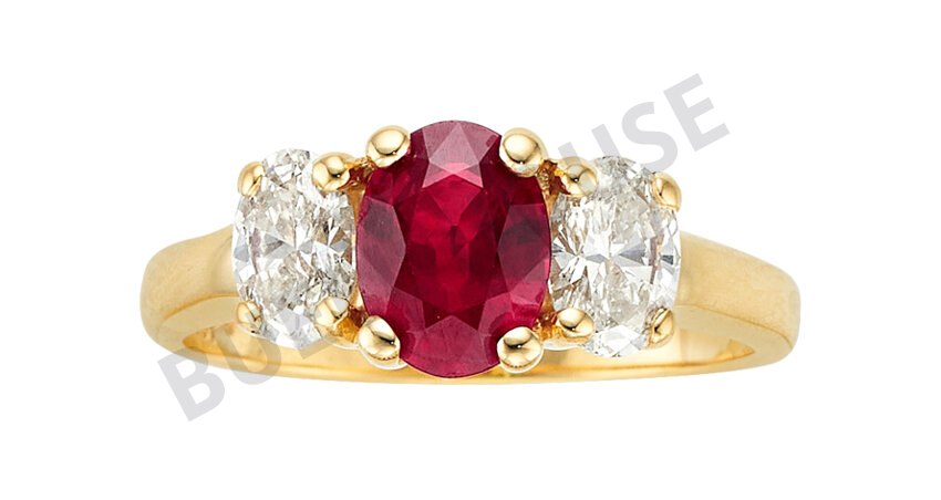 Burma Ruby, Diamond & Gold Ring