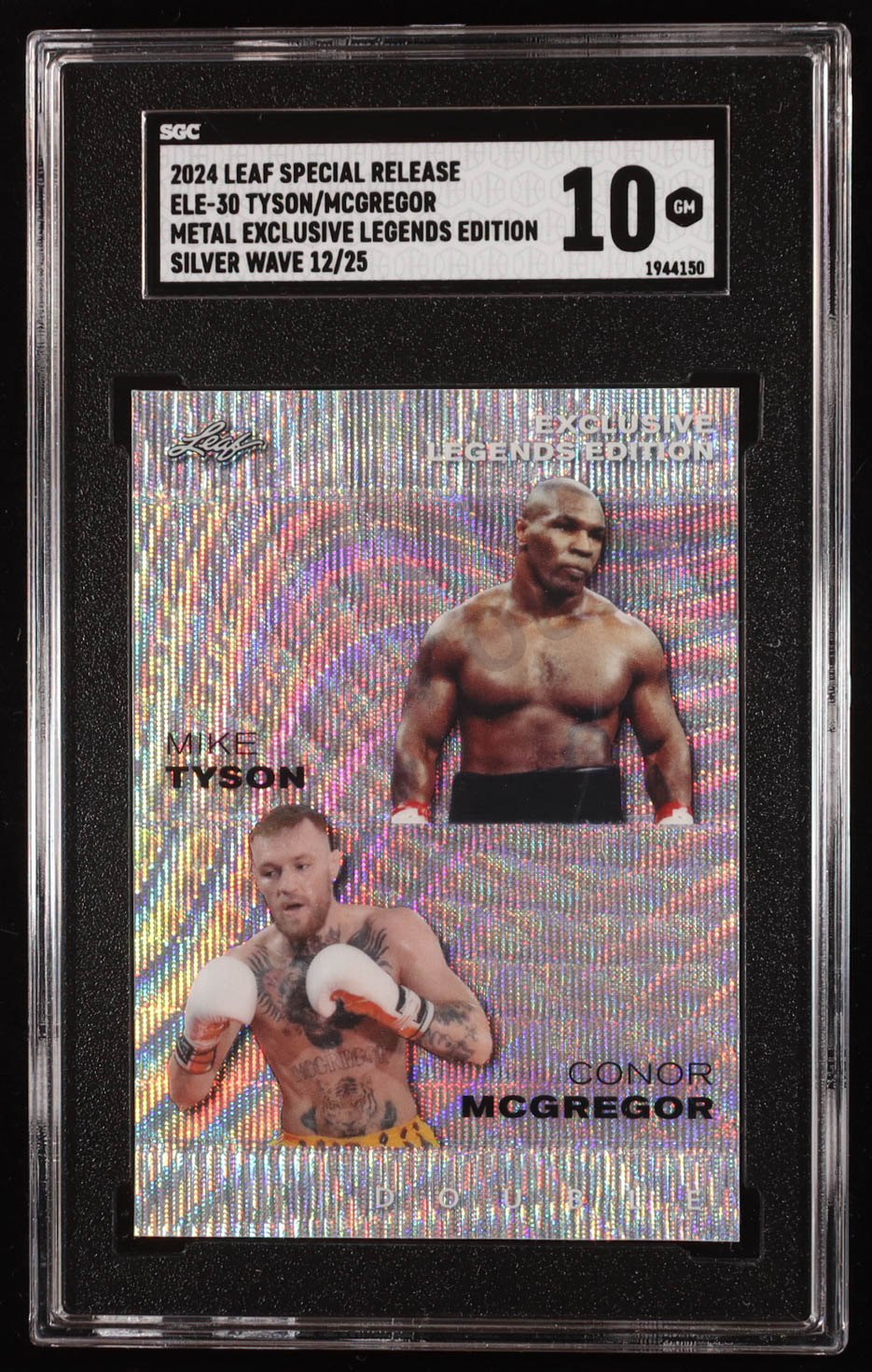 Mike Tyson / Conor McGregor 2024 Leaf Metal Legends #ELE30 (/25) — SGC 10