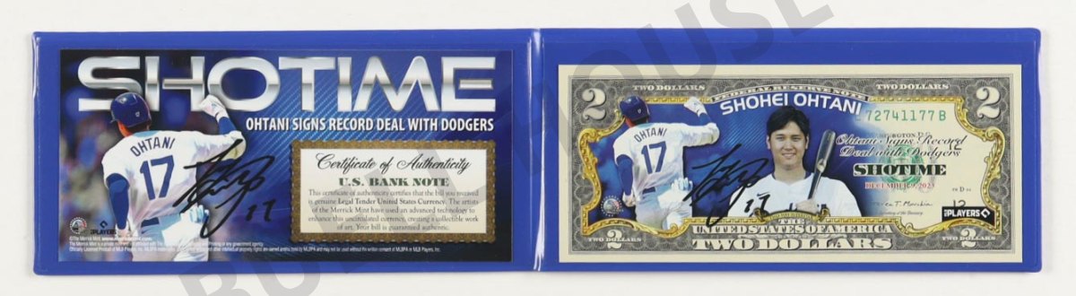 Shohei Ohtani "Shotime" Commemorative U.S. $2 Bill with Display Folder