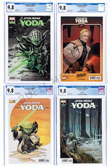 Star Wars: Yoda Variants, Group of 4 (Marvel, 2023) — All CGC 9.8