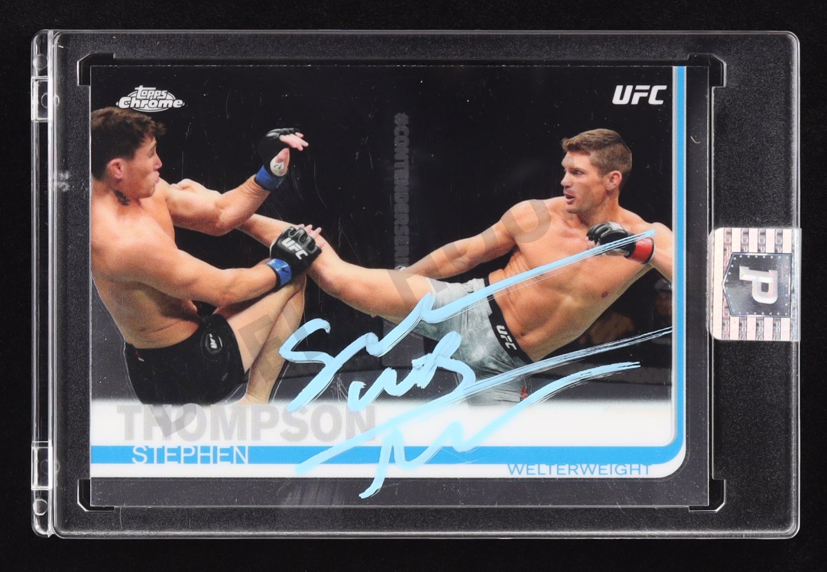 Stephen Thompson Signed 2019 Topps Chrome UFC #52 — Encapsulated
