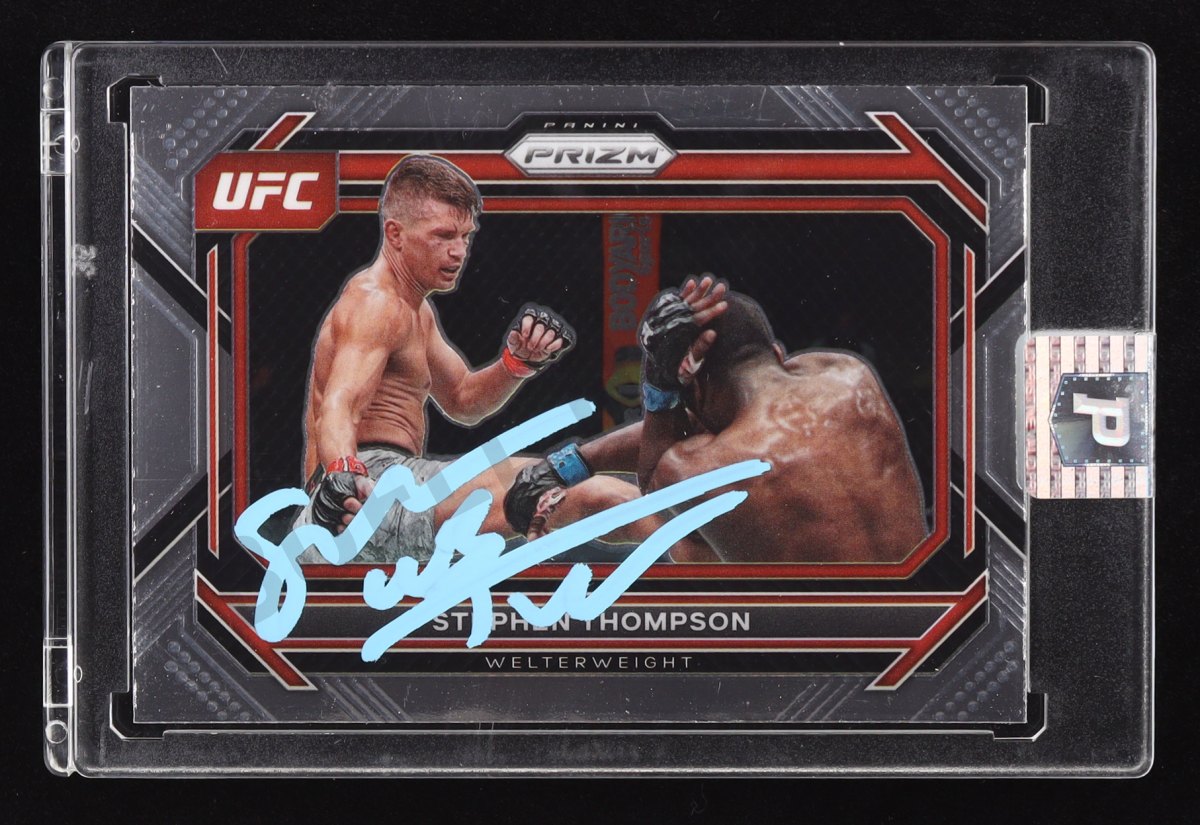 Stephen Thompson Signed 2023 Panini Prizm UFC #91 — Encapsulated